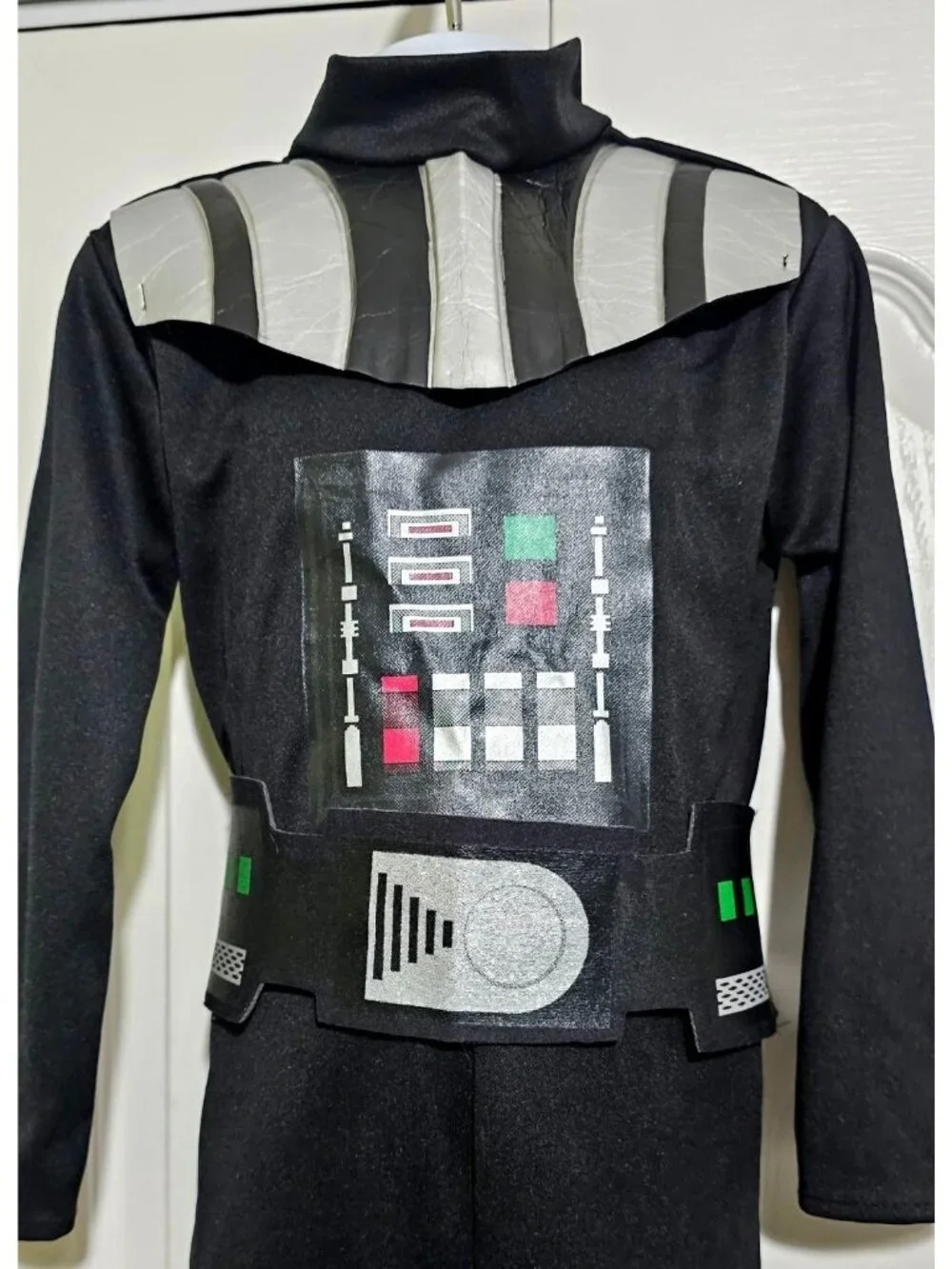 Darth Vader Costume Boys 6-7 Star Wars Rubie's Jumpsuit Mask Belt Treat Basket